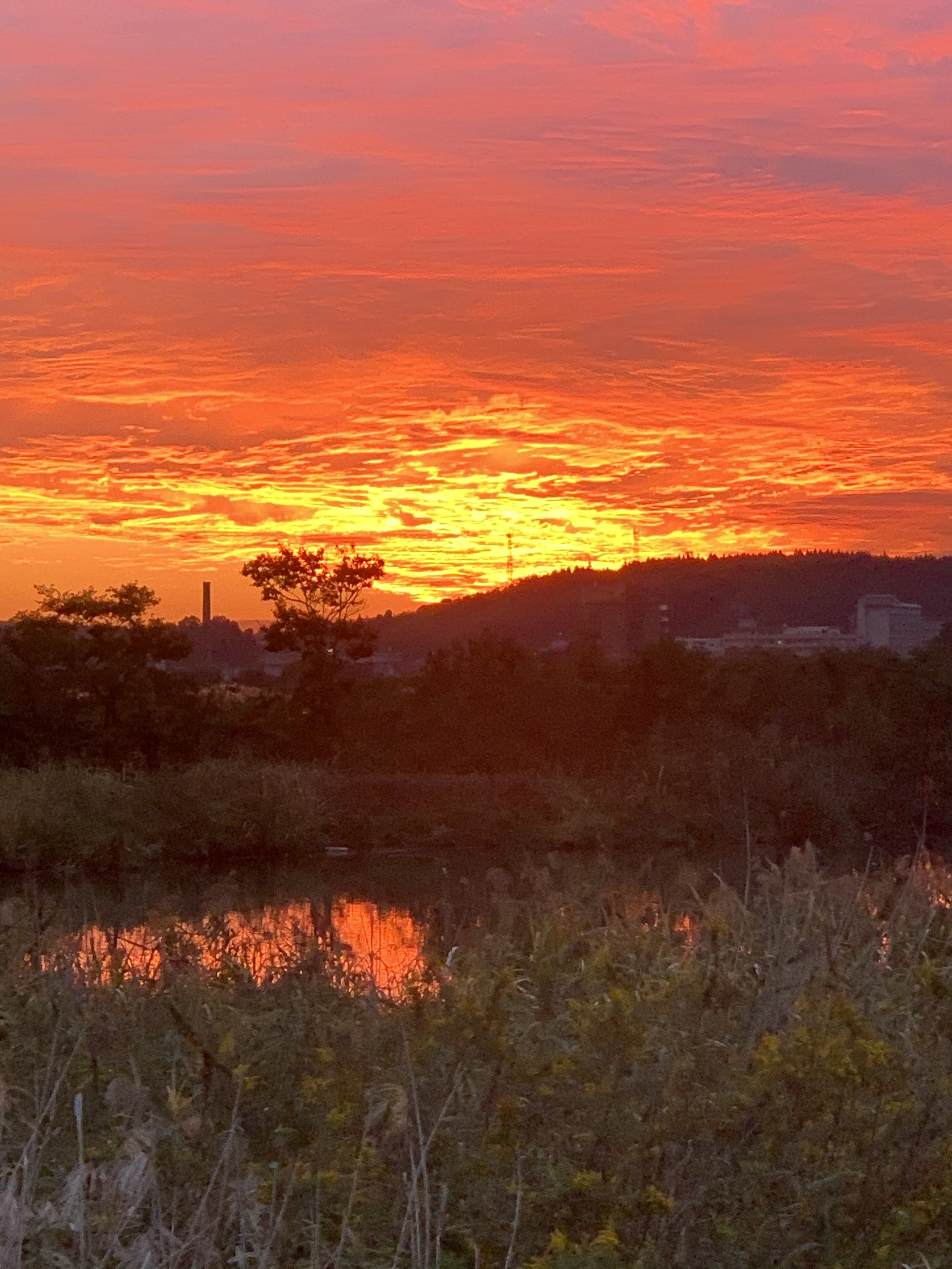 小松空港近くの夕暮れ