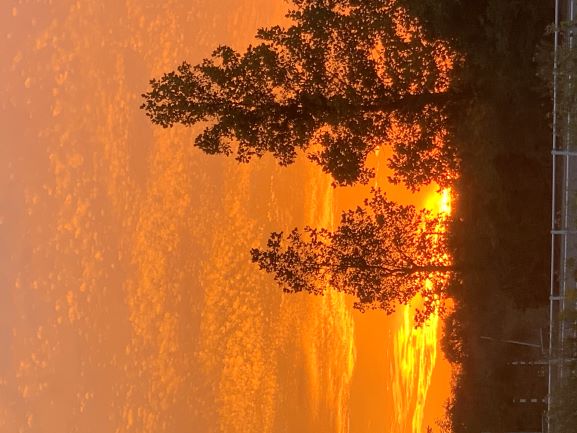 小松空港主変夕焼け